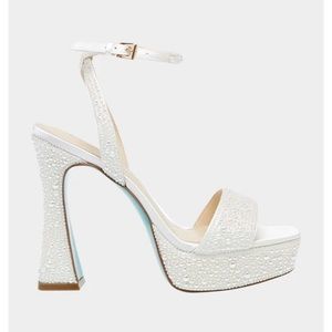 Brand new Betsey Johnson White wedding pumps